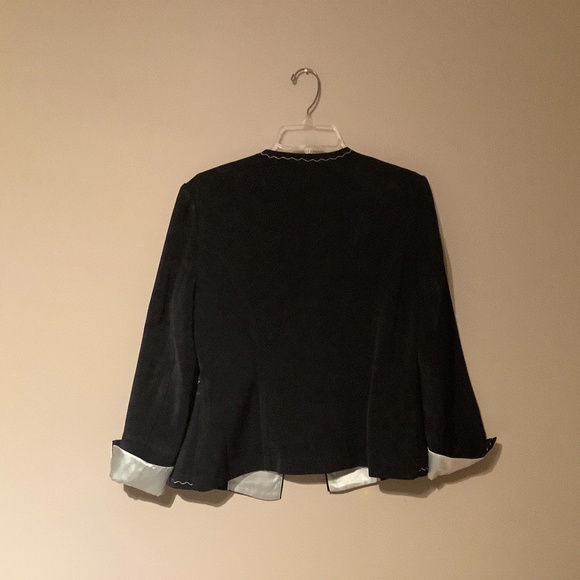 Vintage 2 Piece Formal Jacket and Sleeveless Satin Blouse - Picture 2 of 7